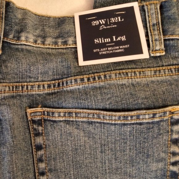 NWT! Men's Club Room Blue Light Wash Slim Fit Stretch Jeans-S 29x32 - Picture 6 of 7